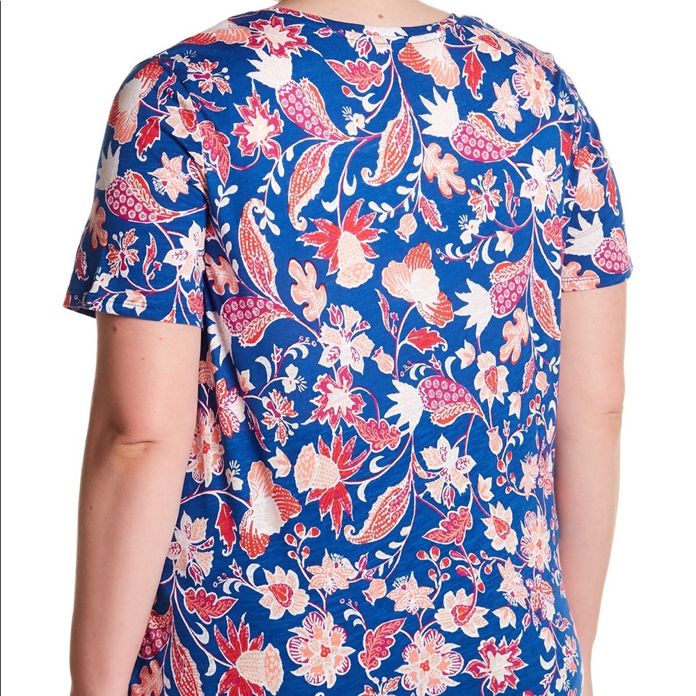NWT Joe Fresh Women’s Print Slub Knit Dark Blue - Picture 2 of 2